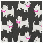 West Highland White Terriers Westie Puppies Fabric