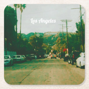 West Hollywood, Los Angeles, California Square Paper Coaster