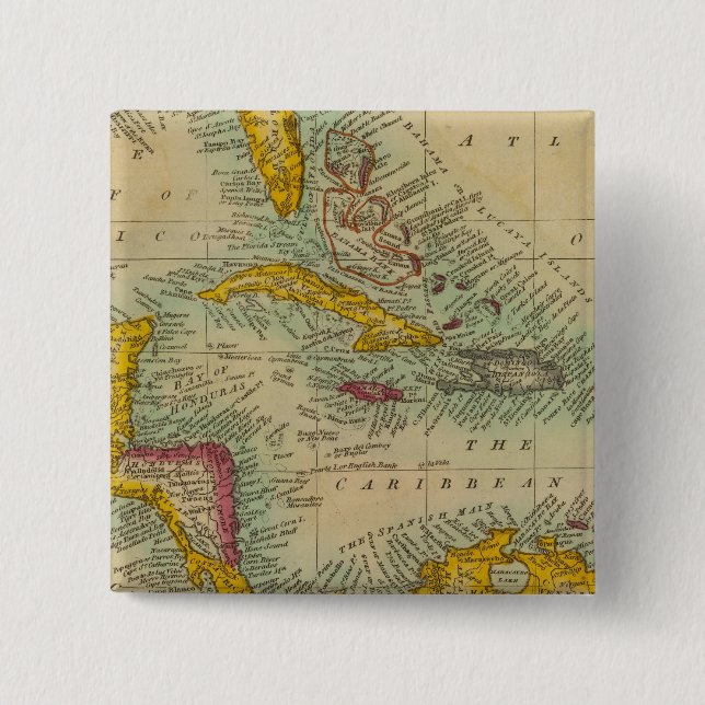 West India Islands 15 Cm Square Badge (Front)