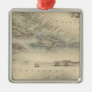 West India Islands 3 Metal Tree Decoration