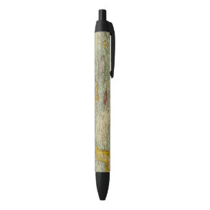 West India Islands Black Ink Pen