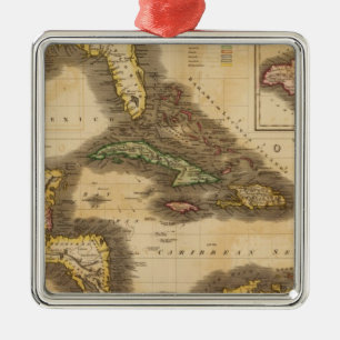 West India Islands Metal Tree Decoration