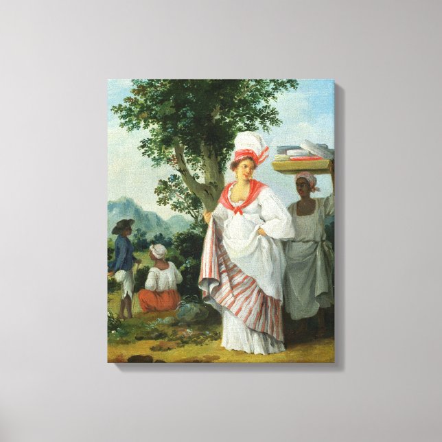 West Indian Creole Woman with her Black Servant, c Canvas Print (Front)