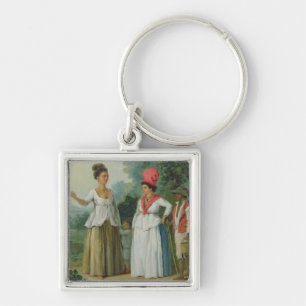 West Indian Women of Colour, with a Child and Blac Key Ring
