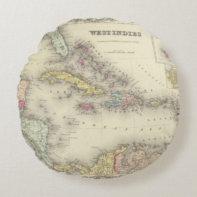West Indies 13 Round Cushion (Front)