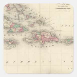 West Indies 3 Square Sticker