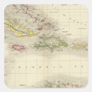 West Indies 6 Square Sticker