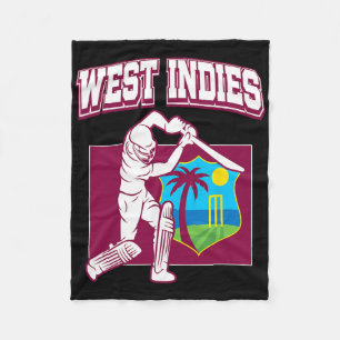 West Indies Cricket Fan Cool Caribbean Cricket Sup Fleece Blanket