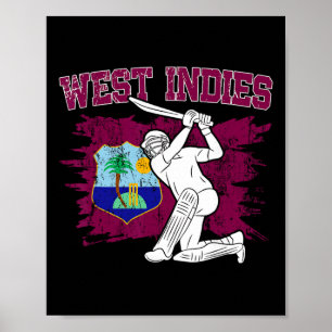 West Indies Cricket Fan West Indies Supporter Cric Poster