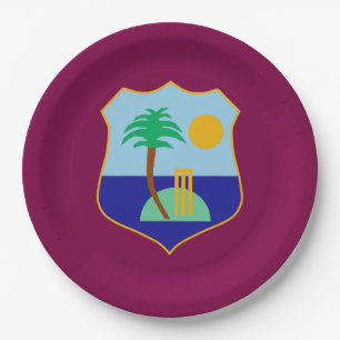 West Indies cricket flag Paper Plate