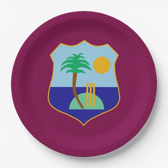 West Indies cricket flag  Paper Plate (Front)