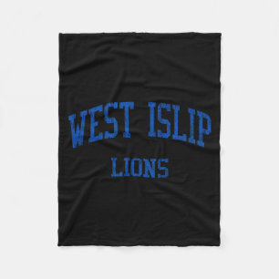 West Islip High School Hs West Islip Ny Vintage Sr Fleece Blanket
