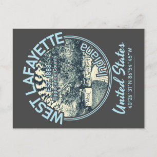 WEST LAFAYETTE CITY - INDIANA VINTAGE POSTCARD