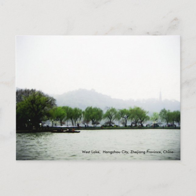 West Lake, Hangzhou, Zhejiang ,China Postcard (Front)