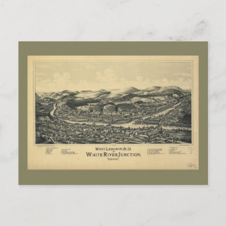 West Lebanon, NH & White River Junction, VT (1889) Postcard
