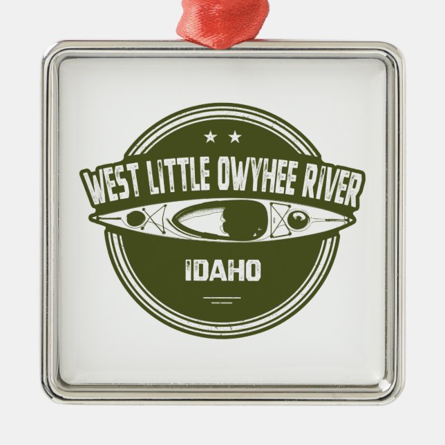 West Little Owyhee River Idaho Kayaking Metal Tree Decoration (Front)