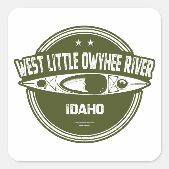 West Little Owyhee River Idaho Kayaking Square Sticker (Front)