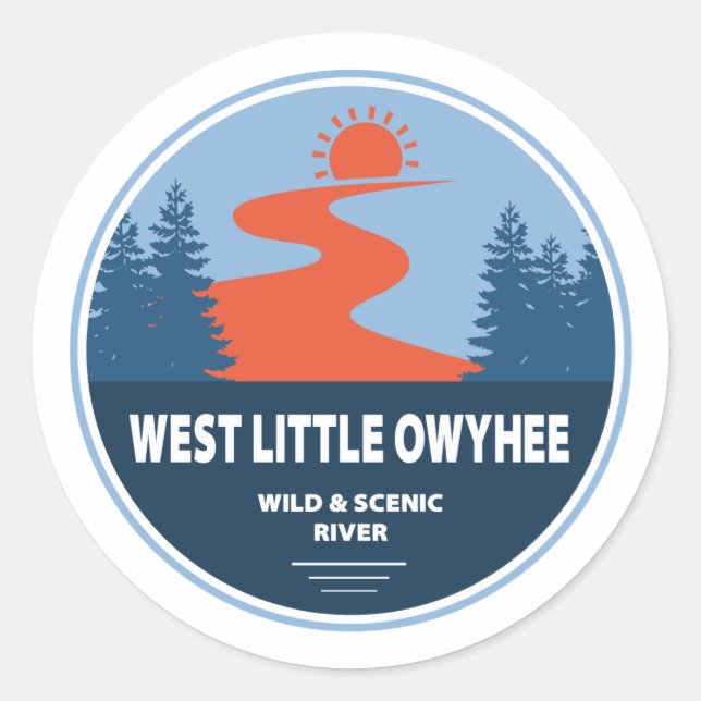 West Little Owyhee Wild And Scenic River Oregon Classic Round Sticker (Front)