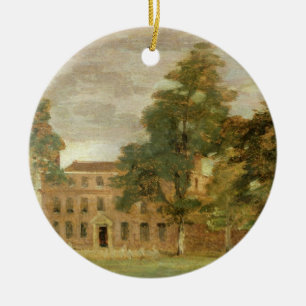 West Lodge, East Bergholt (oil on paper laid on pa Ceramic Tree Decoration