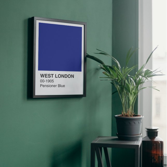 West London Pensioner Blue - White Border Poster (Creator Uploaded)