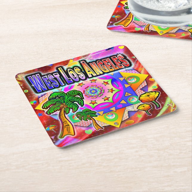 West Los Angeles Tropical Friends Coaster (Angled)