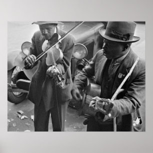 West Memphis Street Musicians, 1935. Vintage Photo Poster