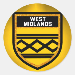 West Midlands Flag Classic Round Sticker