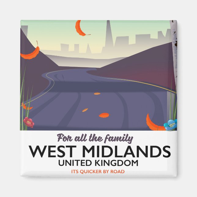 West Midlands, United Kingdom Magnet (Front)