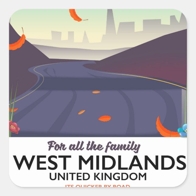West Midlands, United Kingdom Square Sticker (Front)