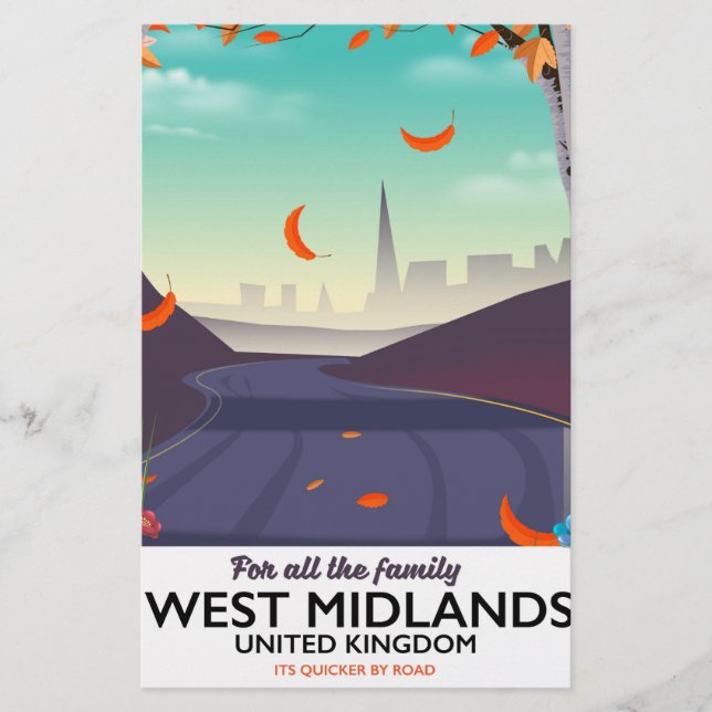 West Midlands, United Kingdom Stationery (Front)