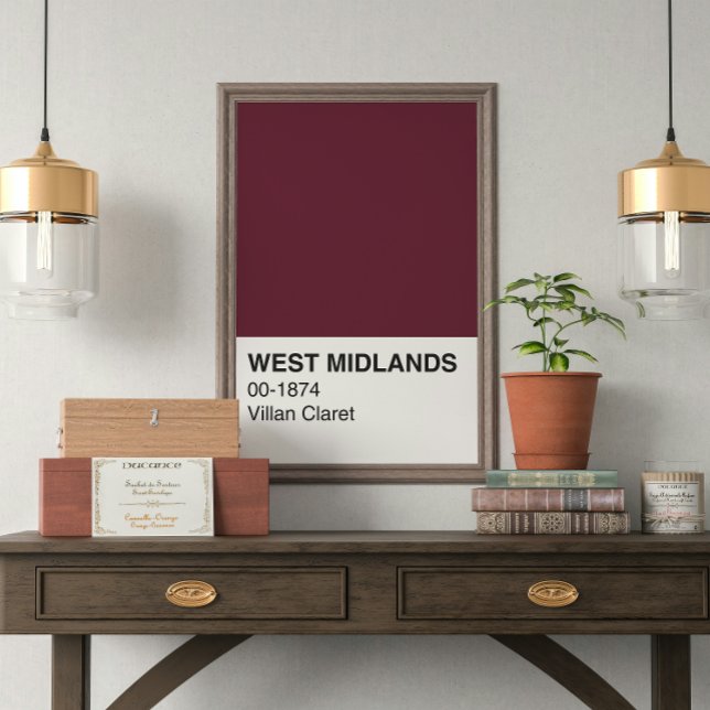 West Midlands Villan Claret - Full Width Poster (Creator Uploaded)