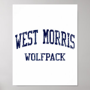 West Morris High School Hs Chester Nj Vintage Srts Poster