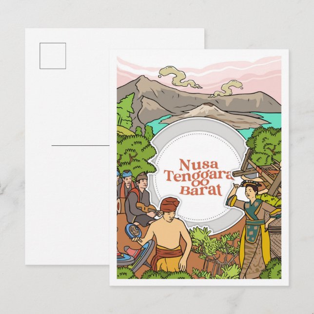 West Nusa Tenggara Indonesia Travel Postcard (Front/Back)