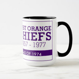 WEST ORANGE CHIEFS 15 OUNCE COFFEE MUG 1974