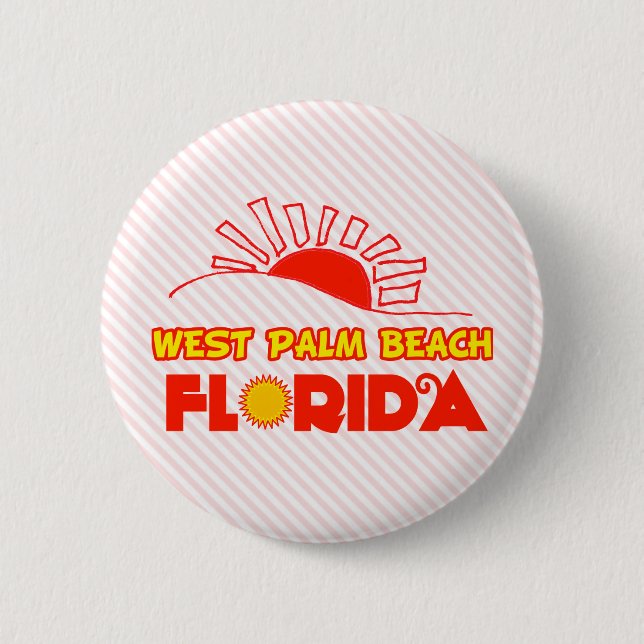 West Palm Beach, Florida 6 Cm Round Badge (Front)
