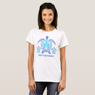 West Palm Beach Florida Blue Sea Turtle Souvenirs T-Shirt