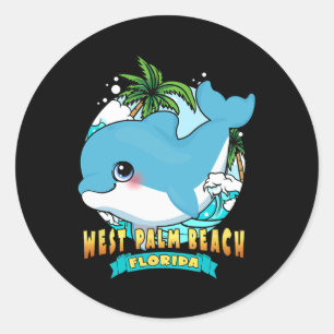 West Palm Beach Florida Cute Ba Classic Round Sticker