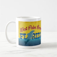 West Palm Beach Florida Dolphin Retro Vintage Trav