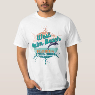 West Palm Beach Florida Retro Vintage Sunset T-Shirt