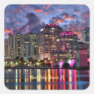 West Palm Beach, Florida Square Sticker