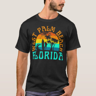 West Palm Beach Florida Surfing Beach Ocean Waves T-Shirt