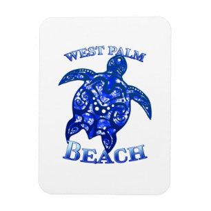 West Palm Beach Florida Vacation Tribal Turtle Magnet