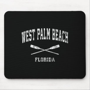 West Palm Beach Florida Vintage Nautical Paddles S Mouse Mat