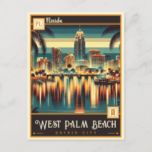West Palm Beach, Florida   Vintage Postcard