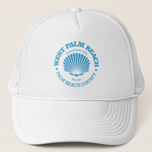 West Palm Beach (seashell) Trucker Hat (Front)