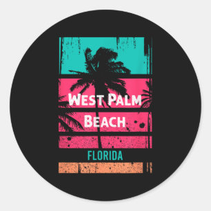 West Palm Beach Souvenir - Florida Reminder Classic Round Sticker