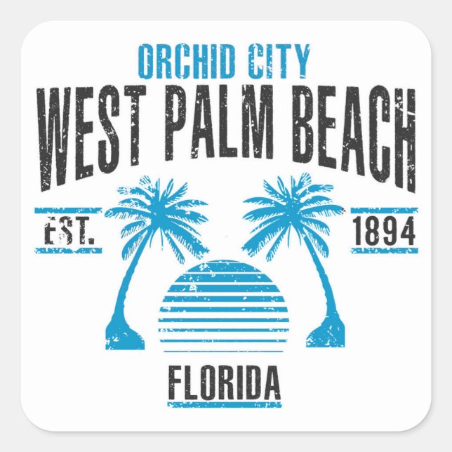 West Palm Beach Square Sticker (Front)