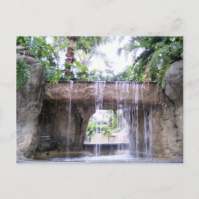 West Palm Beach Tropical Waterfall Scene Postcard (Front)