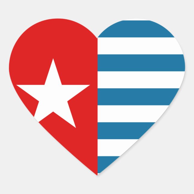 west papua heart sticker (Front)