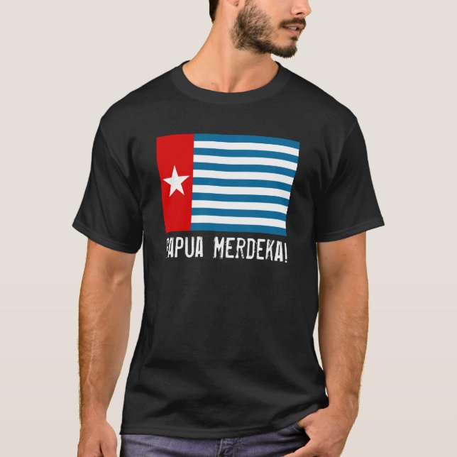West Papua Merdeka! Morning Star Flag T-Shirt (Front)